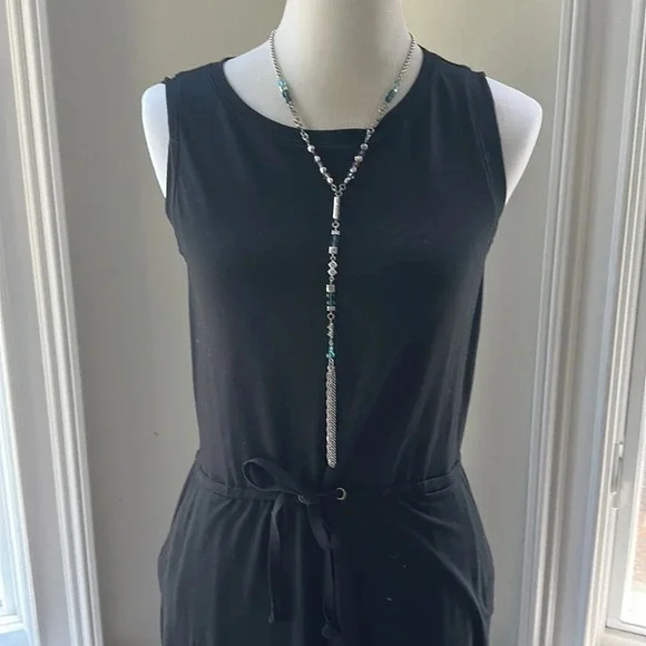 Eileen Fisher Black Sleeveless Dress, Like new, Size XS - Picture 2 of 10